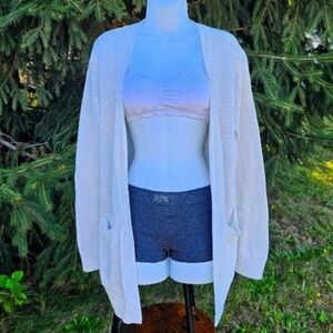 SO Perfect Cardigan in Off White Cream Color Open Style with Pockets